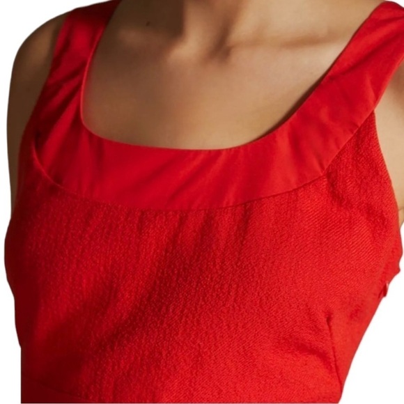 NWT Anthropologie Red Maeve Sleeveless Scoop-neck Mini Dress - Picture 5 of 14